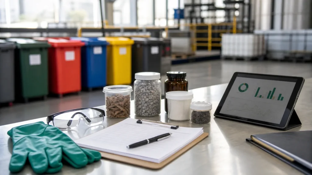 Documentos e amostras para elaborar PGRS em ambiente industrial organizado