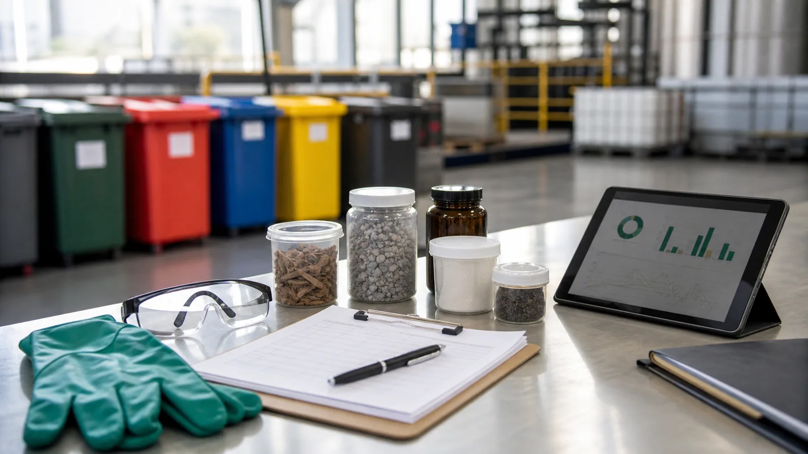 Documentos e amostras para elaborar PGRS em ambiente industrial organizado