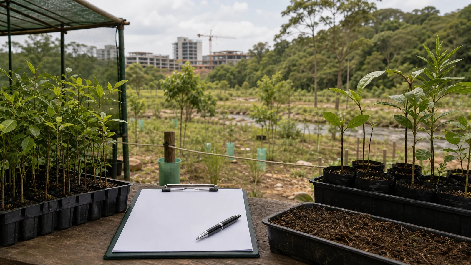 Mudas nativas e registros técnicos para compensação ambiental