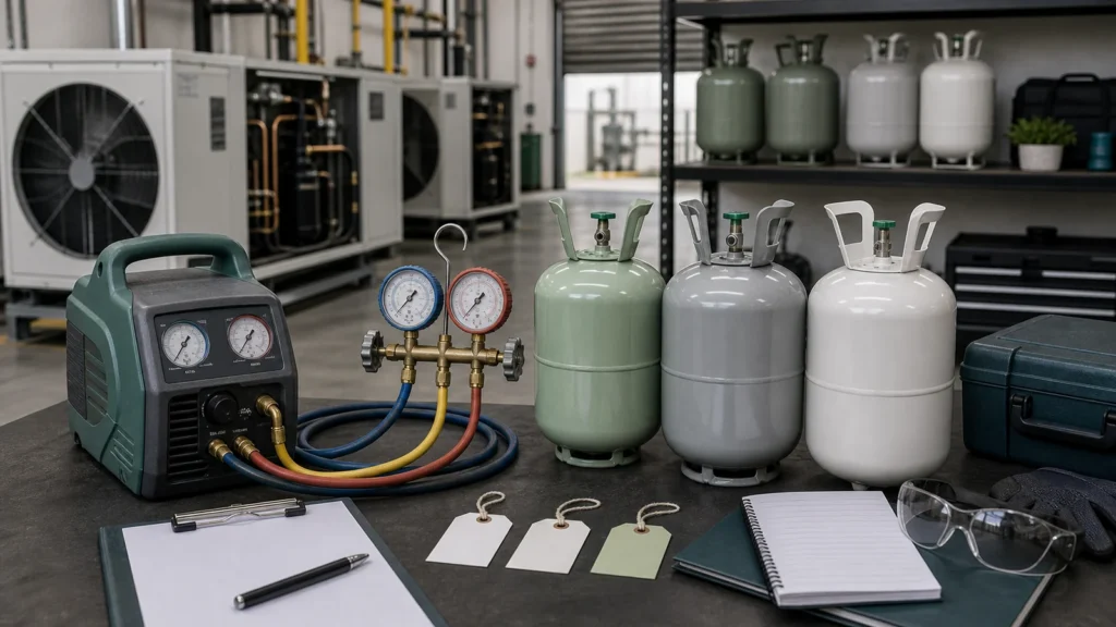 Equipamentos de recuperação e controle para gases refrigerantes fluorados