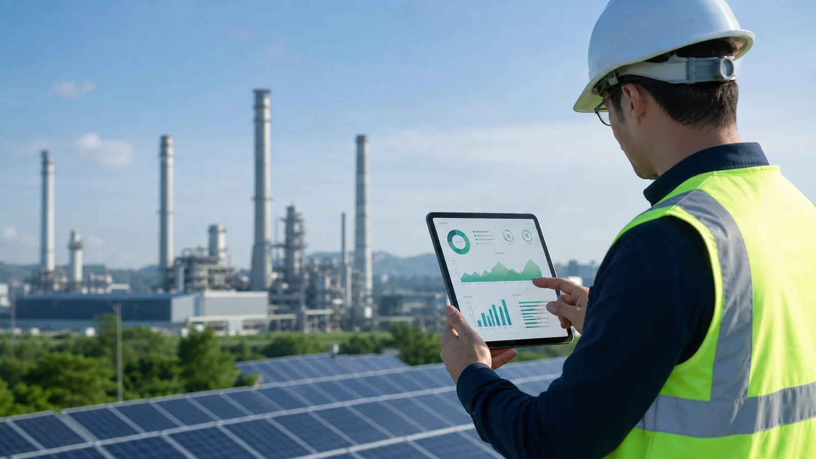 Indicadores de emissões de gases de efeito estufa analisados em ambiente industrial