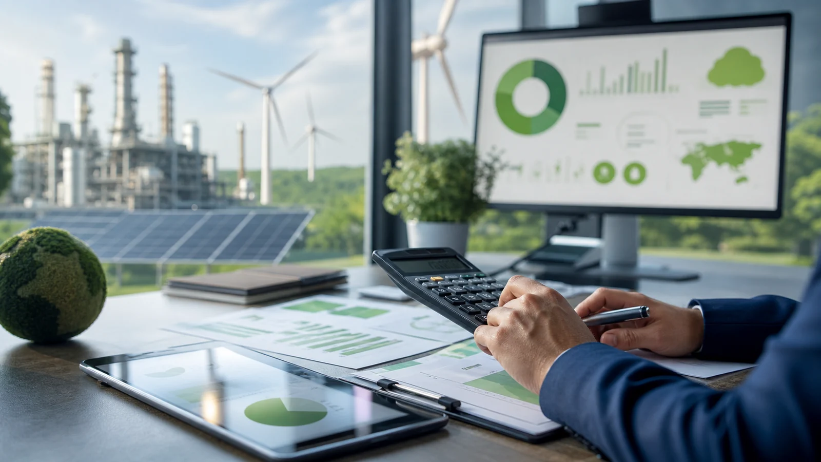 Indicadores e documentos de pegada de carbono corporativa