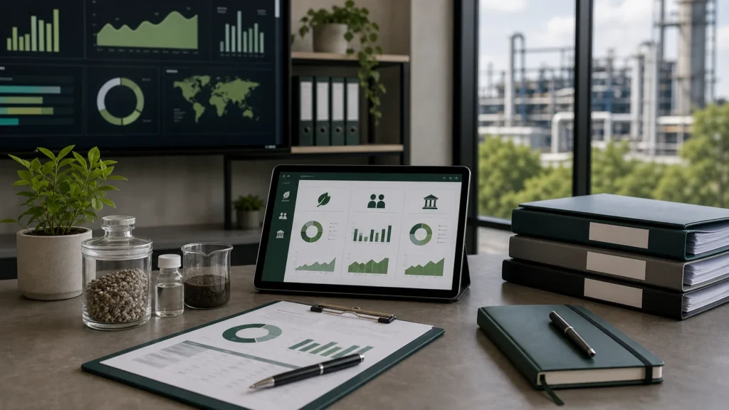 Indicadores ambientais e documentos de governança para práticas ESG