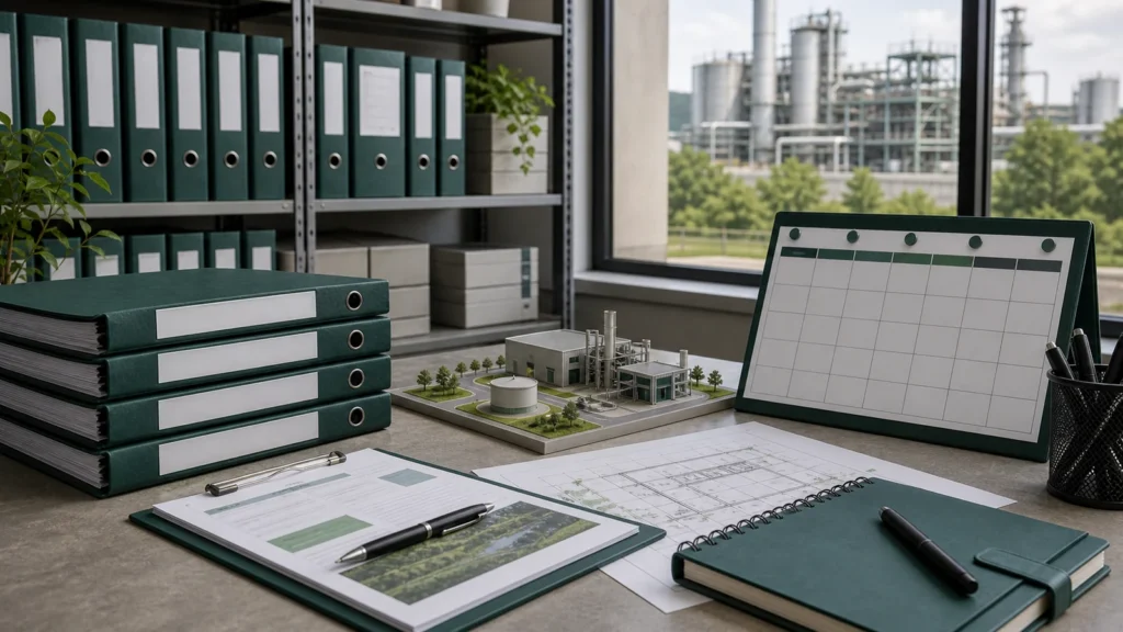Documentos e calendário usados na regularização ambiental de empresas