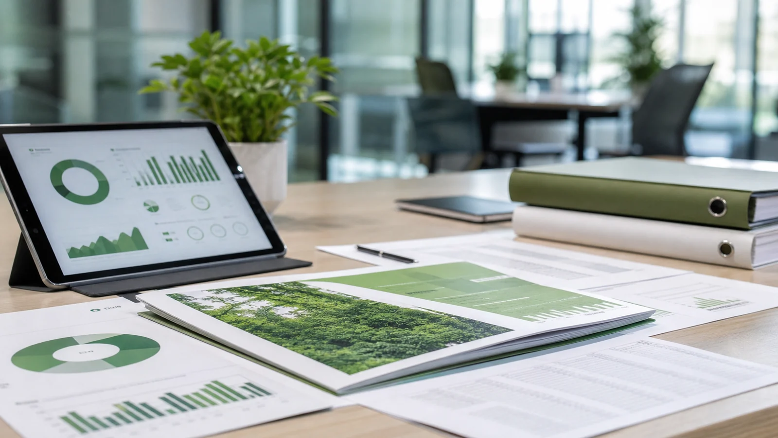Relatório ESG com indicadores ambientais e evidências corporativas